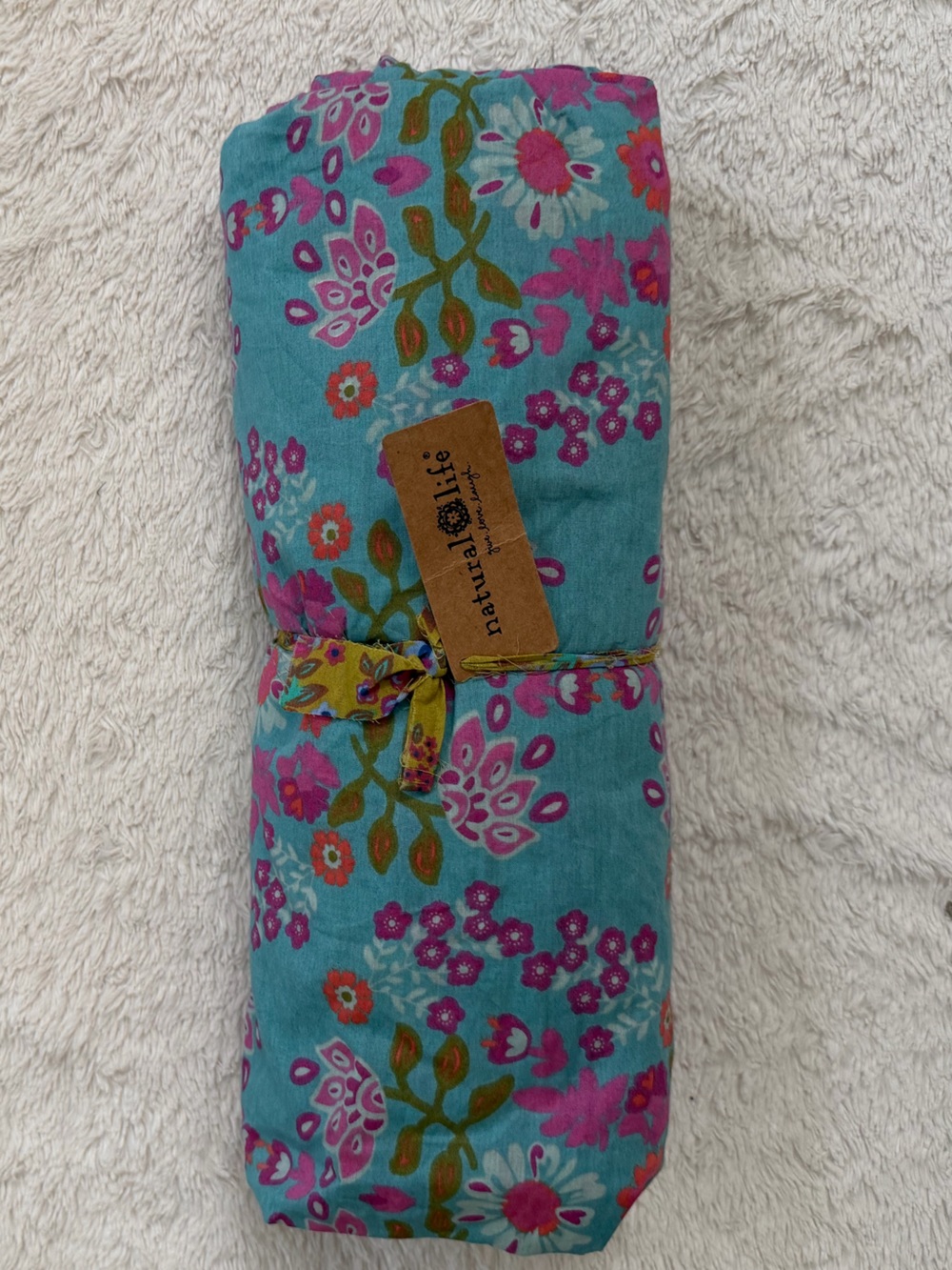 Natural Life Fitted King Sheet Floral Boho NWT
